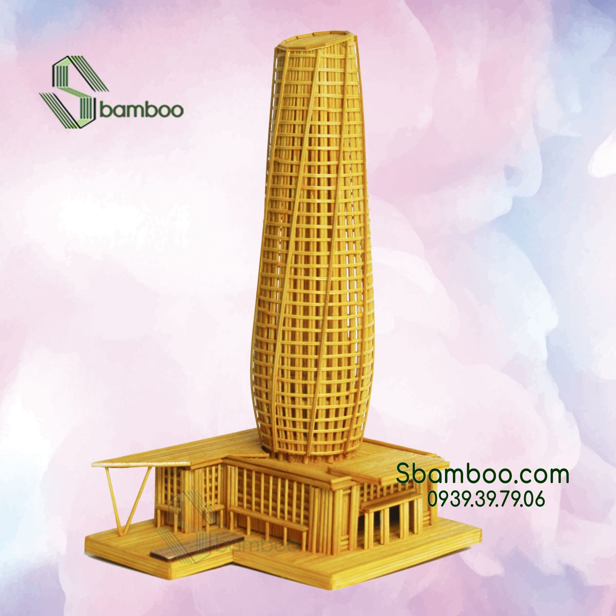 Mô hình tăm tre Sbamboo- Tòa nhà trung tâm Hành chính Đà Nẵng SBAMBO