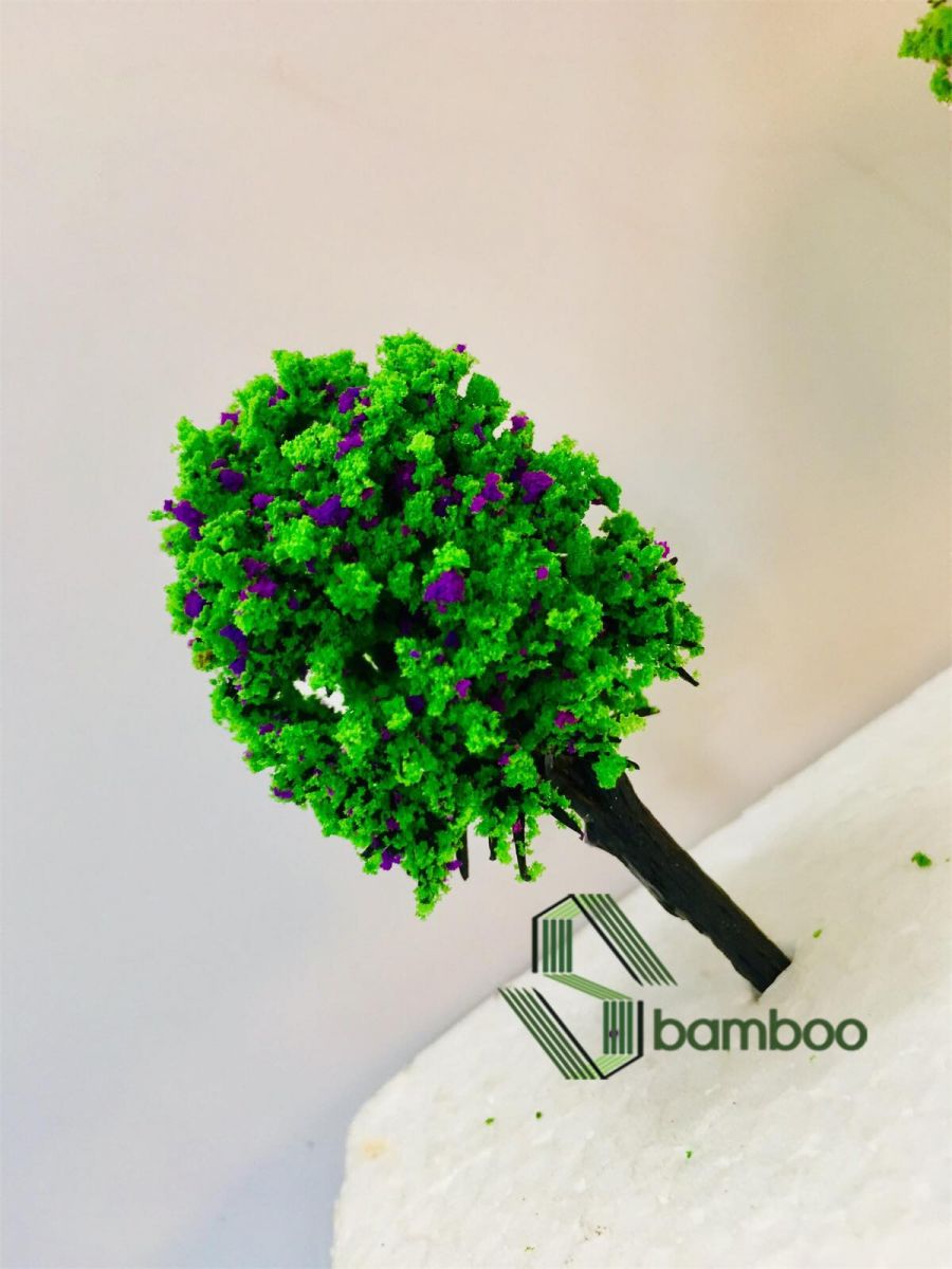 COMBO 5 plastic trees model Sbamboo 7cm - Random color