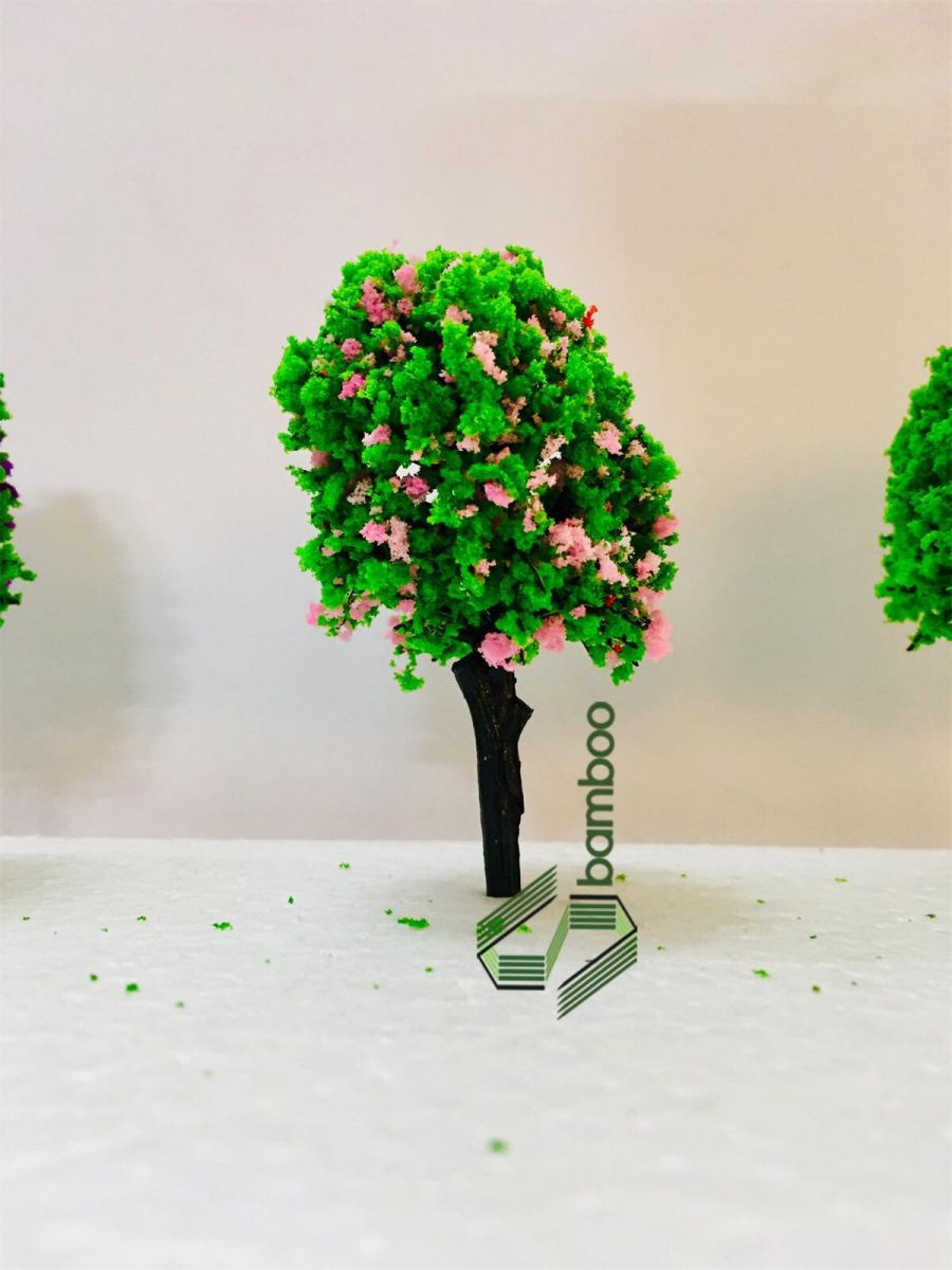 COMBO 5 plastic trees model Sbamboo 7cm - Random color